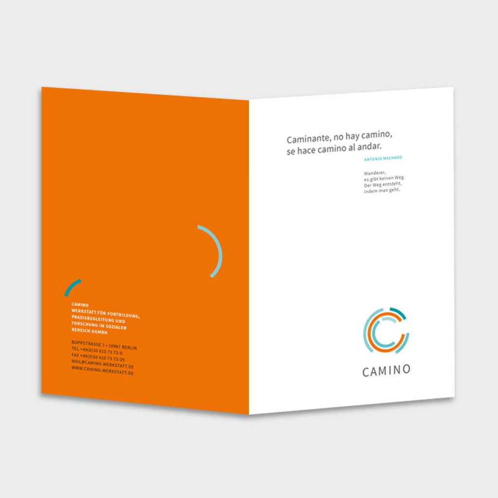 Corporate Design für Camino – Werkstatt für Fortbildung, Praxisbegleitung und Forschung im sozialen Bereich gGmbH