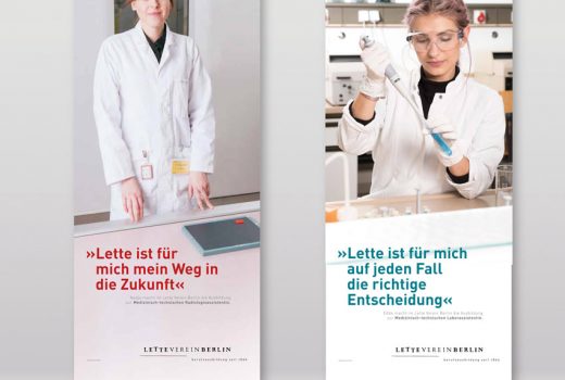 Rollup-Serie als Werbemittel für den Lette-Verein Berlin