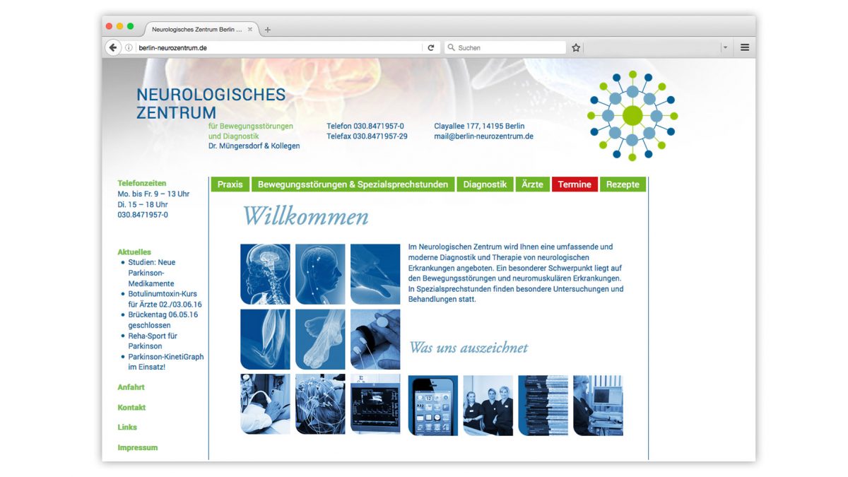 Homepage des Neurologischen Zentrums Berlin